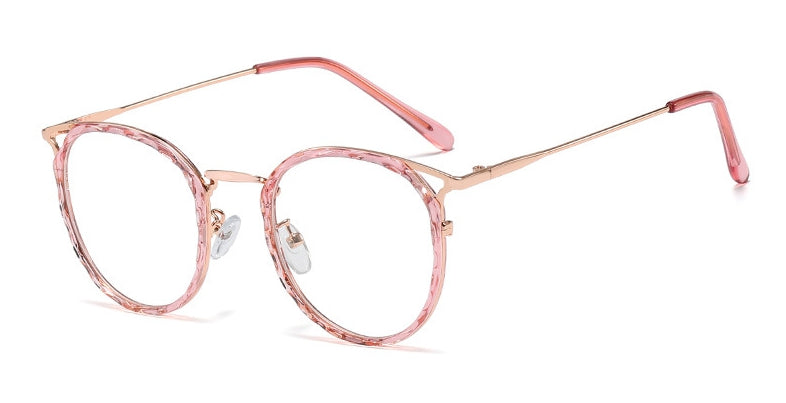 48051 Anti-blue Light Cat Eye Plastic Titanium Crystal Cutting Glasses Frames Men Women Optical Computer EyeGlasses