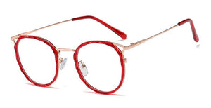 48051 Anti-blue Light Cat Eye Plastic Titanium Crystal Cutting Glasses Frames Men Women Optical Computer EyeGlasses