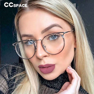 48051 Anti-blue Light Cat Eye Plastic Titanium Crystal Cutting Glasses Frames Men Women Optical Computer EyeGlasses