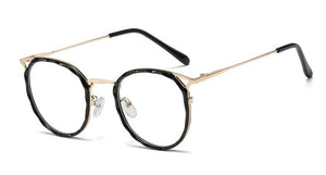 48051 Anti-blue Light Cat Eye Plastic Titanium Crystal Cutting Glasses Frames Men Women Optical Computer EyeGlasses