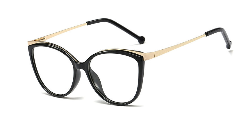 48052 Plastic Titanium Retro Cat Eye Glasses Frames Ultralight Men Women Optical Computer Glasses