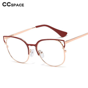 48062 Simple Cat Ear Metal Frame Ultralight Glasses Frames Men Women Optical Computer Glasses