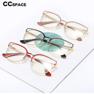 48062 Simple Cat Ear Metal Frame Ultralight Glasses Frames Men Women Optical Computer Glasses