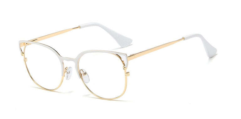 48062 Women Cat Eye Metal Frame Glasses Frames Optical Computer Glasses