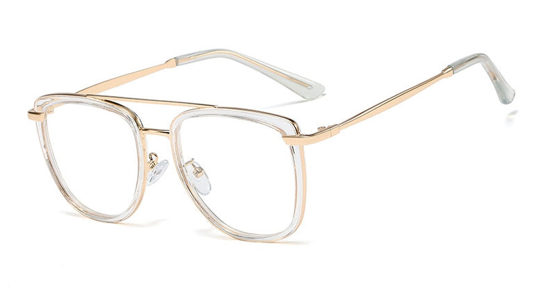 48067 Plastic Titanium Oversized Glasses Frames Square Men Women Optical Computer Glasses