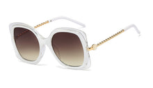 Load image into Gallery viewer, 48077 Cat Eye Square Metal Chain Leg  Sunglasses Men Women Shades UV400 Vintage Glasses