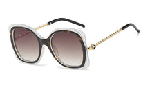 Load image into Gallery viewer, 48077 Cat Eye Square Metal Chain Leg  Sunglasses Men Women Shades UV400 Vintage Glasses