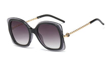 Load image into Gallery viewer, 48077 Cat Eye Square Metal Chain Leg  Sunglasses Men Women Shades UV400 Vintage Glasses