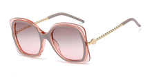 Load image into Gallery viewer, 48077 Cat Eye Square Metal Chain Leg  Sunglasses Men Women Shades UV400 Vintage Glasses