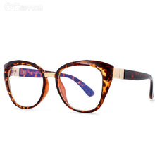 Load image into Gallery viewer, 48092 Ladies Big Frame Cat Eye Anti-Blue Ligh Retro Brand Frame Computer Glasses