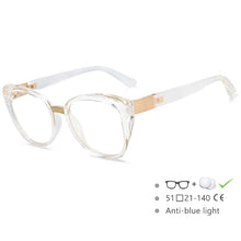 Load image into Gallery viewer, 48092 Ladies Big Frame Cat Eye Anti-Blue Ligh Retro Brand Frame Computer Glasses