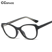 Carica l&#39;immagine nel visualizzatore di Gallery, 48096 Plastic Titanium Glasses Frames Built-in Metal Legs Cat Eye Simple Ultralight Men Women Optical Computer Glasses