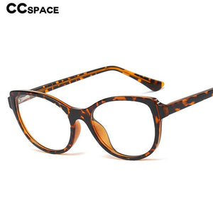 48096 Plastic Titanium Glasses Frames Built-in Metal Legs Cat Eye Simple Ultralight Men Women Optical Computer Glasses