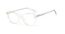 Carica l&#39;immagine nel visualizzatore di Gallery, 48096 Plastic Titanium Glasses Frames Built-in Metal Legs Cat Eye Simple Ultralight Men Women Optical Computer Glasses