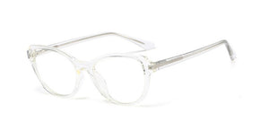 48096 Plastic Titanium Glasses Frames Built-in Metal Legs Cat Eye Simple Ultralight Men Women Optical Computer Glasses