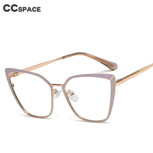48104 Montature per occhiali Cat Eye retrò in metallo anti luce blu Uomo Donna Occhiali da computer ottici