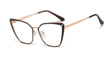 Carica l&#39;immagine nel visualizzatore di Gallery, 48104 Montature per occhiali Cat Eye retrò in metallo anti luce blu Uomo Donna Occhiali da computer ottici
