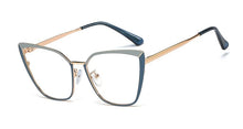 Carica l&#39;immagine nel visualizzatore di Gallery, 48104 Montature per occhiali Cat Eye retrò in metallo anti luce blu Uomo Donna Occhiali da computer ottici