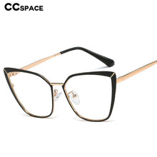 Carica l&#39;immagine nel visualizzatore di Gallery, 48104 Montature per occhiali Cat Eye retrò in metallo anti luce blu Uomo Donna Occhiali da computer ottici