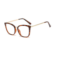 Load image into Gallery viewer, 48106 Square Anti Blue Light Glasses Frames Cat Eye Women Optical Computer Glasses