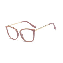 Load image into Gallery viewer, 48106 Square Anti Blue Light Glasses Frames Cat Eye Women Optical Computer Glasses