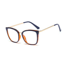 Load image into Gallery viewer, 48106 Square Anti Blue Light Glasses Frames Cat Eye Women Optical Computer Glasses
