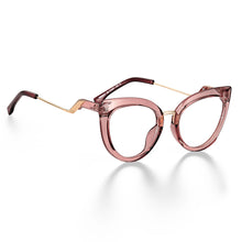 Load image into Gallery viewer, 48113 Cat Eye Anti-blue Light Plastic Titanium Glasses Frames Retro Ultralight Men Women Optical Computer EyeGlasses