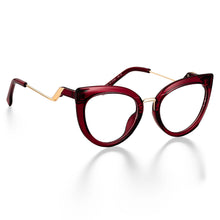 Load image into Gallery viewer, 48113 Cat Eye Anti-blue Light Plastic Titanium Glasses Frames Retro Ultralight Men Women Optical Computer EyeGlasses