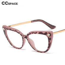 Load image into Gallery viewer, 48116 Oversized Diamond Rivet Sexy Cat Eye Glasses Frames Women Optical Computer Glasses