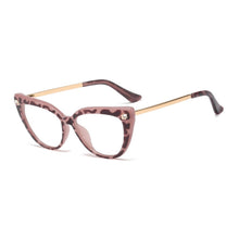 Load image into Gallery viewer, 48116 Oversized Diamond Rivet Sexy Cat Eye Glasses Frames Women Optical Computer Glasses