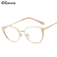 Load image into Gallery viewer, 48129 Cat Eye Splice Anti Blue Light Metal Glasses Frames Women Optical Computer Glasses