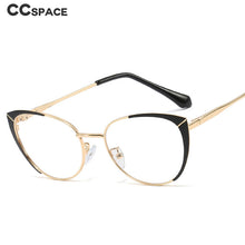 Load image into Gallery viewer, 48129 Cat Eye Splice Anti Blue Light Metal Glasses Frames Women Optical Computer Glasses