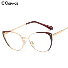 Load image into Gallery viewer, 48129 Cat Eye Splice Anti Blue Light Metal Glasses Frames Women Optical Computer Glasses