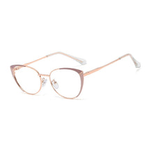 Load image into Gallery viewer, 48129 Cat Eye Splice Anti Blue Light Metal Glasses Frames Women Optical Computer Glasses