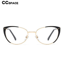 Load image into Gallery viewer, 48129 Cat Eye Splice Anti Blue Light Metal Glasses Frames Women Optical Computer Glasses