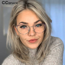 Load image into Gallery viewer, 48129 Cat Eye Splice Anti Blue Light Metal Glasses Frames Women Optical Computer Glasses