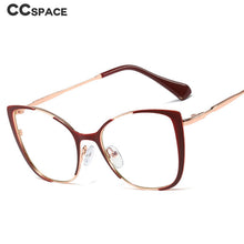 Load image into Gallery viewer, 48133 Women Optical Cat Eye Metal Glasses Frames Anti-blue Light Computer Glasses
