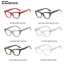 Load image into Gallery viewer, 48138 Women Anti-blue Light Cat Eye Plastic Titanium Glasses Frames Optical Computer Glasses