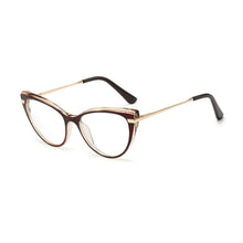 Load image into Gallery viewer, 48146 Cat Eye Anti blue light Plastic Titanium Retro Women Optical Glasses Frames Computer Glasses