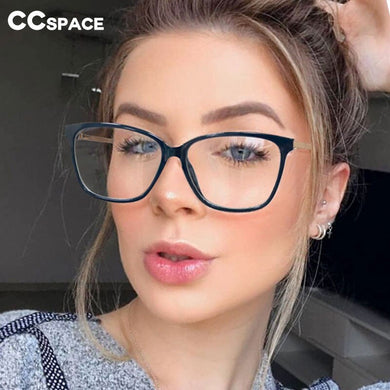 48152 Retro Cat Eye Plastic Titanium Anti Blue Light Glasses Frames Ultralight Men Women Optical Computer Glasses