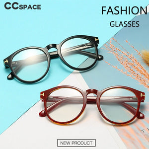 48153 Round Plastic Titanium Glasses Frames Ultralight Cat Eye Men Women Optical Computer Glasses