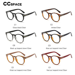 48153 Round Plastic Titanium Glasses Frames Ultralight Cat Eye Men Women Optical Computer Glasses