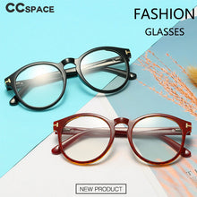 Load image into Gallery viewer, 48153 Round Plastic Titanium Glasses Frames Ultralight Cat Eye Men Women Optical Computer Glasses