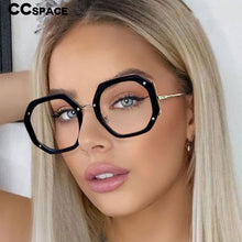 Load image into Gallery viewer, 48154 Oversized Brand Glasses Frames Polygon Anti Blue Men Women Optical Computer Glasses