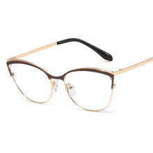 Load image into Gallery viewer, 48157 Plastic Titanium Metal Glasses Frames Cat Eye Ultralight Men Women Optical Computer Glasses