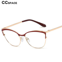 Load image into Gallery viewer, 48157 Plastic Titanium Metal Glasses Frames Cat Eye Ultralight Men Women Optical Computer Glasses