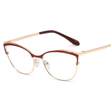 Load image into Gallery viewer, 48157 Plastic Titanium Metal Glasses Frames Cat Eye Ultralight Men Women Optical Computer Glasses