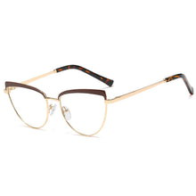 Load image into Gallery viewer, 48158 Cat Eye Metal Glasses Frames Blue Light Filter Retro Women Optical Computer Glasses