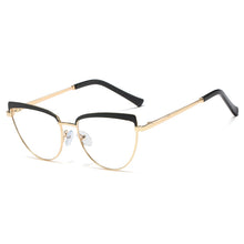 Load image into Gallery viewer, 48158 Cat Eye Metal Glasses Frames Blue Light Filter Retro Women Optical Computer Glasses