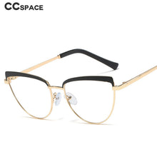 Load image into Gallery viewer, 48158 Cat Eye Metal Glasses Frames Blue Light Filter Retro Women Optical Computer Glasses